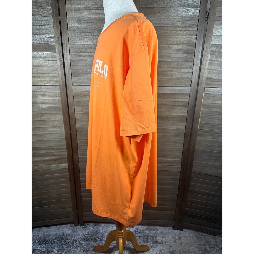 Polo Ralph Lauren Mens 4XLT Orange Graphic Logo T-Shirt Big & Tall NWT - Picture 4 of 9